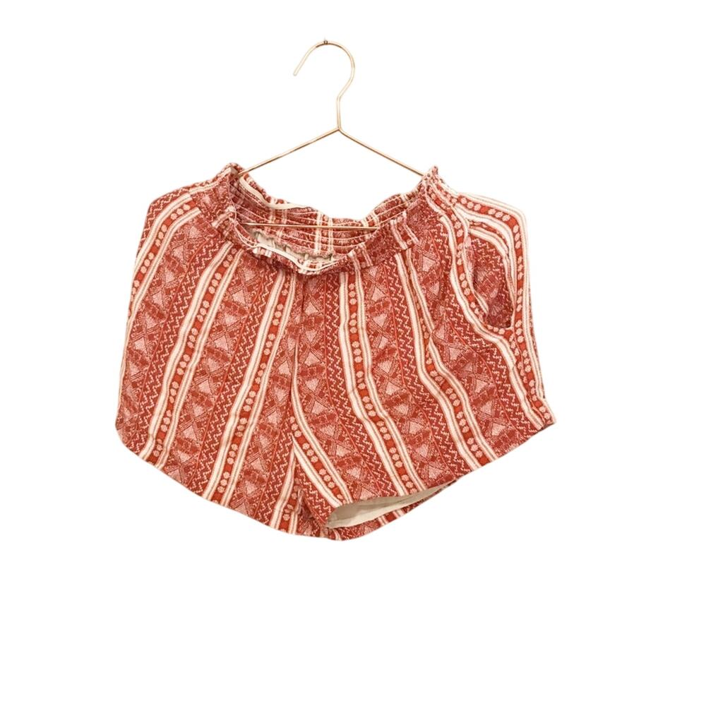 Knox Rose tribal lined shorts with elastic and rubber waist size small